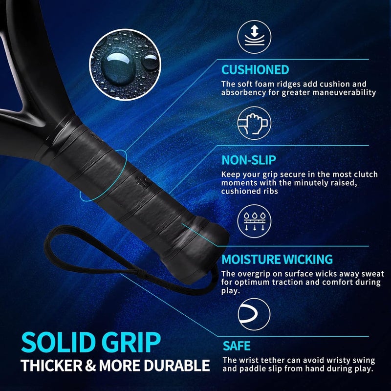 WLSRW Padel Racket Carbon Fiber Surface with EVA Memory Flex Foam Core Lightweight Padel Racquet - Image 3